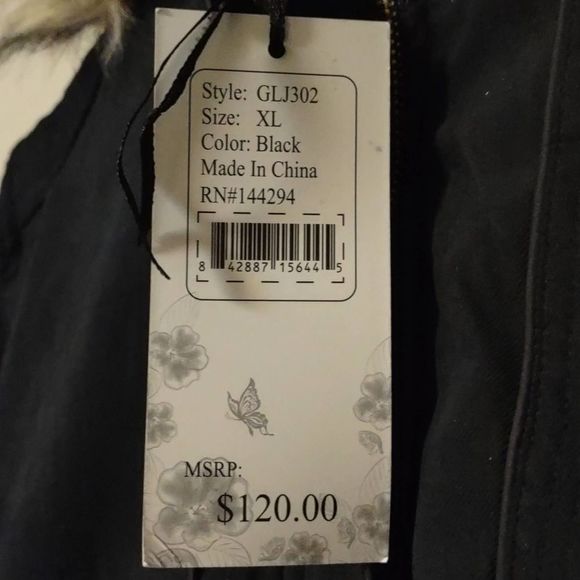 LeeHanton Three Quarter Length Military Style Parka Jacket Black XL - Picture 4 of 12